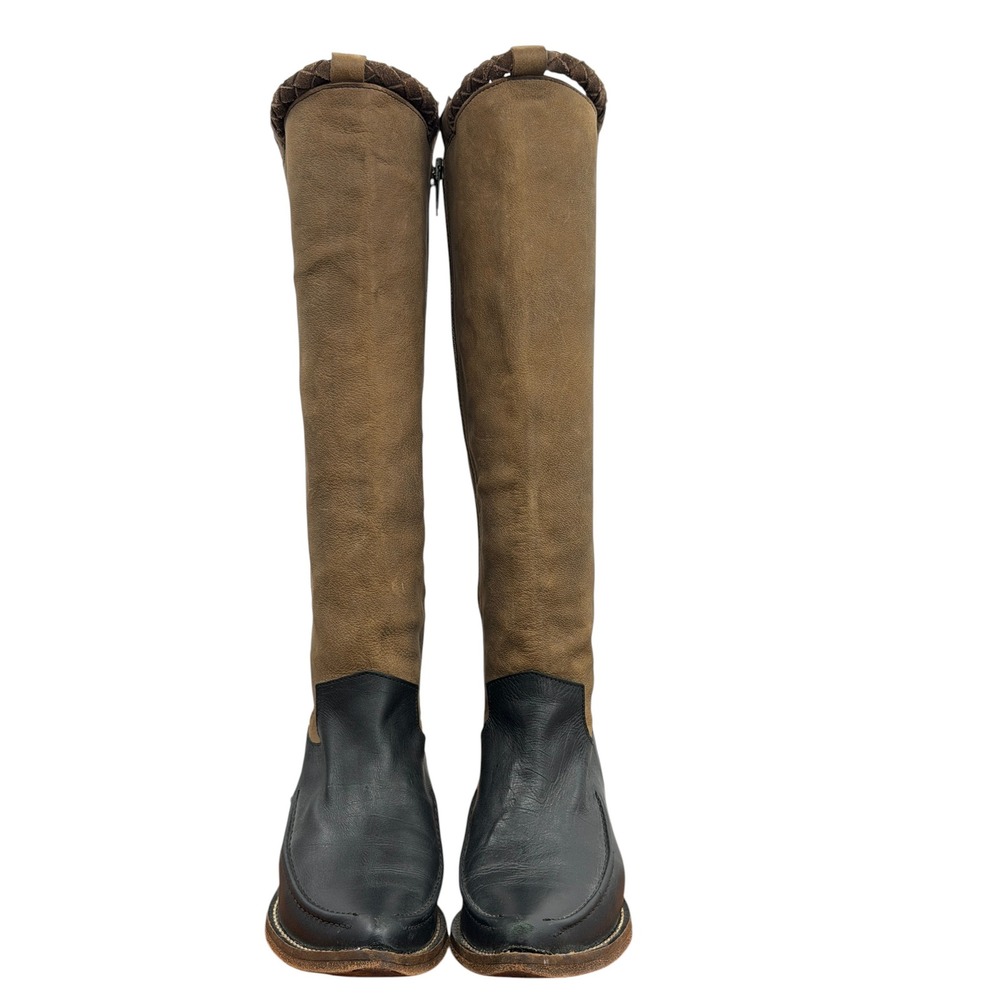 Free People Tritone Tall Western Boots Womens 36 6 Brown Leather Riding Cowboy - Picture 6 of 15